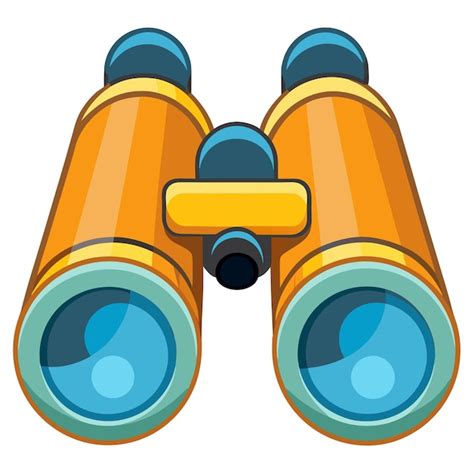 Binoculars Clipart Cartoon Style Vector Illustration Premium AI