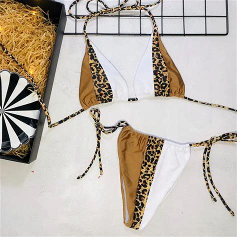 Bikinx Triangle Leopard Bikinis 2019 Mujer Biquini Neon Sexy Swimwear