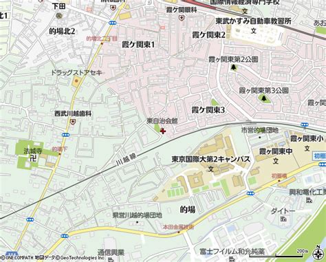 霞ヶ関東自治会館（川越市文化・観光・イベント関連施設）の住所・地図｜マピオン電話帳