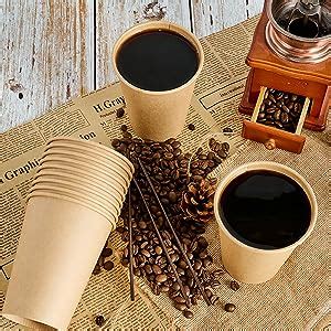 Amazon LITOPAK 240 Pack 12 Oz Paper Cups Kraft Hot Coffee Cups