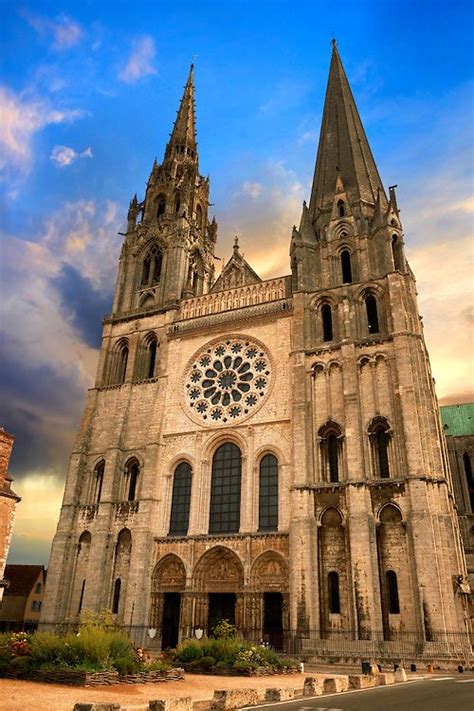 West Facade With The Royal Portal Of The Gothic Cathedral Of Notre Dame