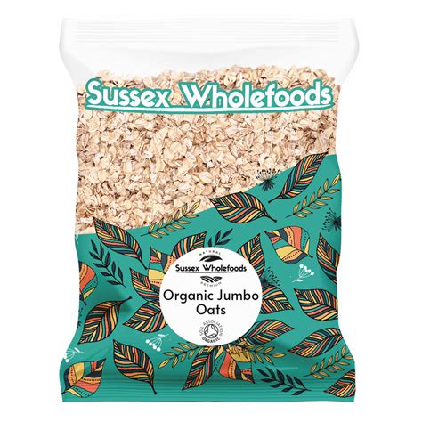 Organic Jumbo Oats 1kg Sussex Wholefoods Healthy Supplies