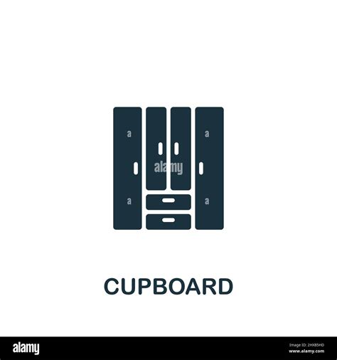 Cupboard Icon Monochrome Simple Cupboard Icon For Templates Web