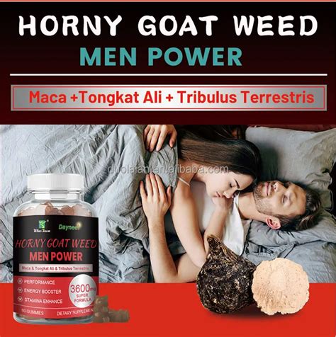 Oem Horny Goat Weed Men Power Gummy Vitamins Maca Tongkat Ali Tribulus