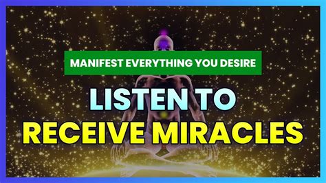 Create Miracles And Manifest Everything You Desire Golden Frequency