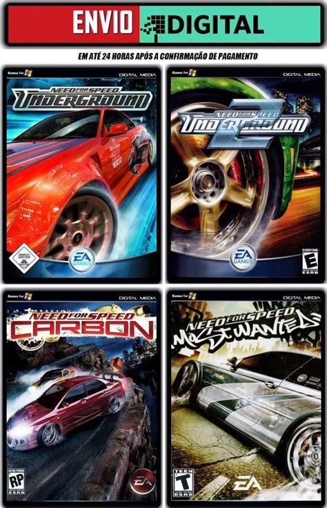 Need For Speed Collection 4 Games Para Pc Envio Digital R 29 90