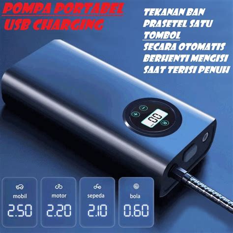 Jual Pompa Ban Portabel Elektrik Ban Motor Dan Mobil Tampilan Cerdas