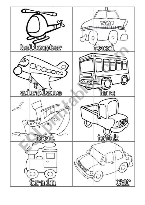 Means Of Transport Worksheets B