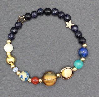 Exploding Universe Galaxy Solar System Eight Planets Star Bracelet