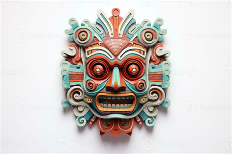 Ai Generated Carnival Mask For The Festival Aztec Traditional