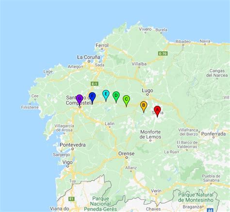 Etapas Del Camino De Santiago Desde Sarria Non Gogoa Han Zangoa