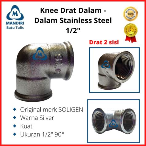 Jual Elbow Inch Knee Keni Drat Luar Dalam Stainless Steel Anti