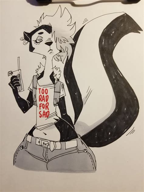 Wootmaster On Twitter RT ToxicToothpick Punk Skunk Girl I Doodled