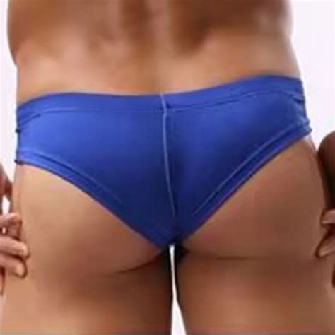Wrap Bikini Briefs Mens Sexy Half Hip Low Waist Underwear U Pouch