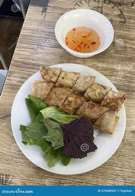 Crunchy Vietnamese Spring Rolls Crispy Springroll Dim Sum Lunch Dinner