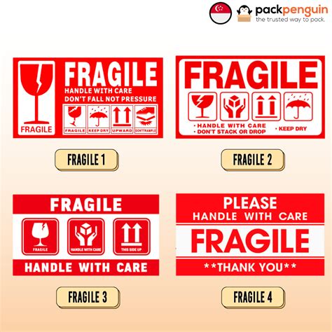 Fragile Sticker Sheets – The Pack Penguin