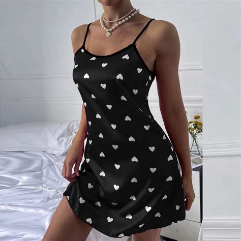 Poteti Heart Print Sexy Pajamas For Women Naughty For Sex Valentine S