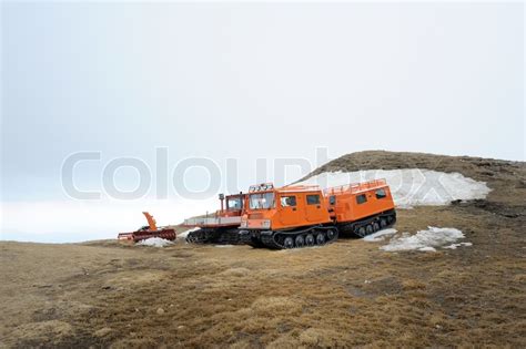 Three search and rescue trucks on ... | Stock image | Colourbox