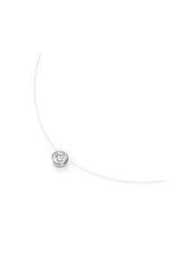 SMART JEWEL Collier Schwebender Stein Zirkonia Silber 925 GALERIA