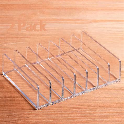 Large Acrylic Cash Organizer 8 Section Clear Money Budget