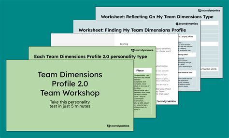 Team Dimensions Profile Worksheet Free Personality Test Resource