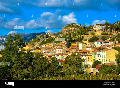 View At Aiguines Provence France Stock Photo Alamy