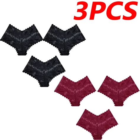 Pcs Sexy Mesh Lingerie Panties Pure Color Polyester Lace French