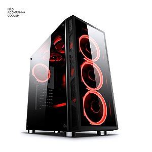 Gabinete Atx Gamer Bpc Prime Otm Black Lateral De Vidro Temperado Sem