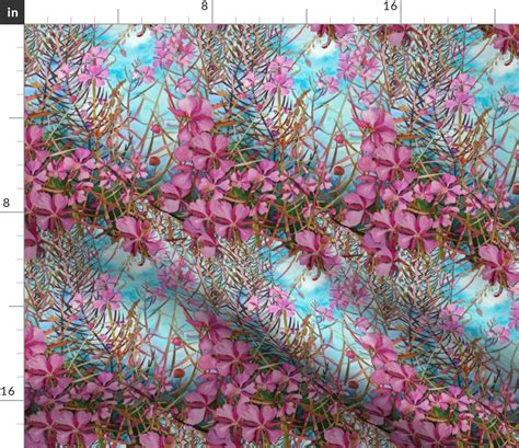 Alaskan Fireweed Fabric Spoonflower