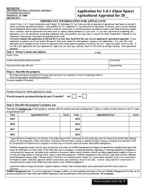 Fillable Online State Forms Grayson Central Appraisal District Fax