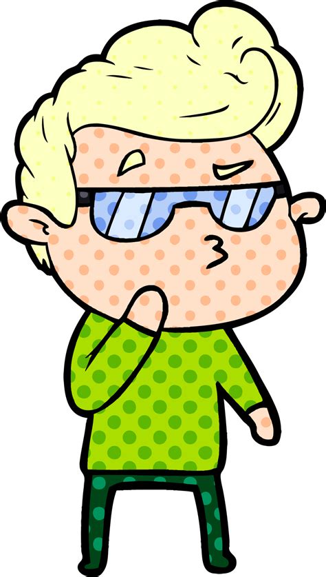 Cartoon Cool Guy 42282040 Png