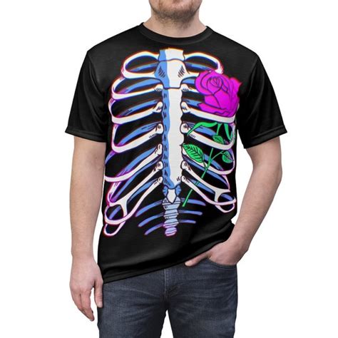 Pastel Goth Skeleton Ribcage T Shirt Etsy