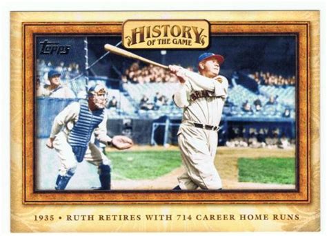 Ruth Babe Topps History Of The Game RK Sports Promotions