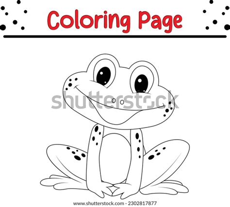 Frog Coloring Page Kids Line Art Stock Vector (Royalty Free) 2302817877 ...