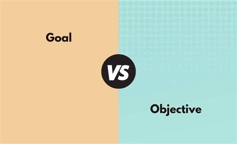 Goal Vs Objective Whats The Difference With Table