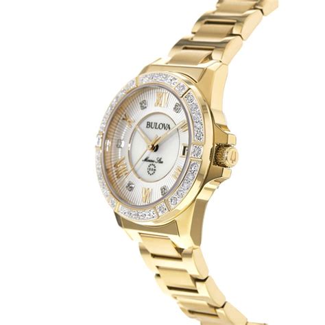 Bulova Marine Star Diamond Womens Watch 98r235