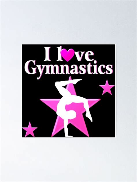 Pretty Pink I Love Gymnastics Design Poster For Sale By Jlporiginals