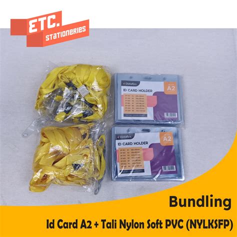 Jual Paket Bundling Id Card A Tali Nylon Soft Pvc Nylksfp Shopee