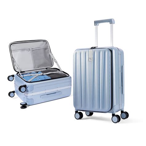 Hanke Hardside Carry On Luggage Inch With Spinner Silent Wheels Grey