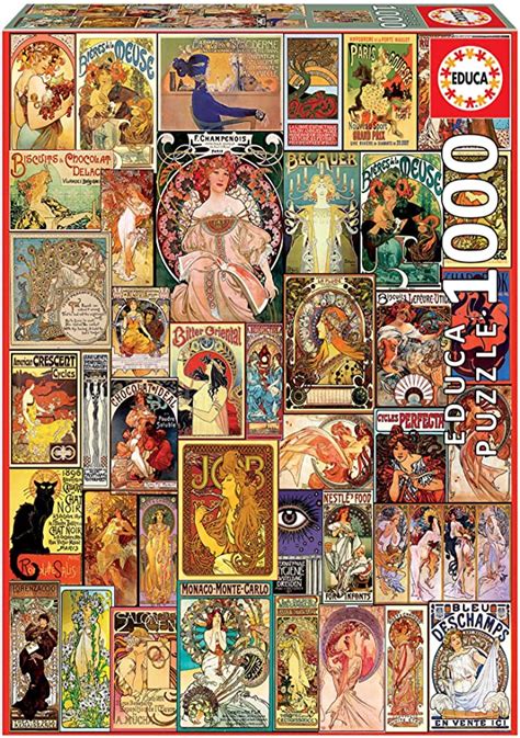 Educa Puzzle Teile F R Erwachsene Jugendstil Collage