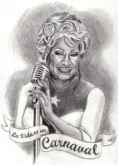 Celia Cruz Drawing By Andrea Reyes Pixels