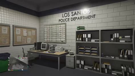 Gta Online Inside Mission Row Police Station Youtube