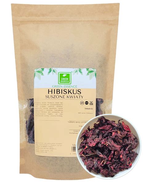 Hibiskus suszony płatki herbata suszone całe kwiaty hibiskusa 500 g