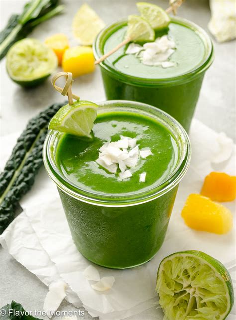 Tropical Kale Banana Smoothie Recipe Flavor The Moments