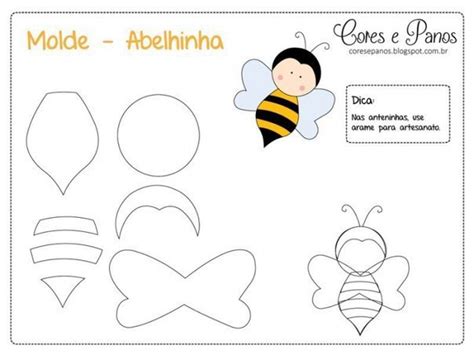 4 Molde De Abejas Para ImprimirConMoldes