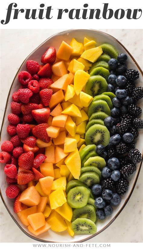 Fruit Rainbow Recipe Fruit Platter Fruit Recipes Healthy Fruit