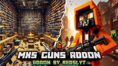 Gun Mod For Minecraft Bedrock Mxs Guns Addon Mcpe Support