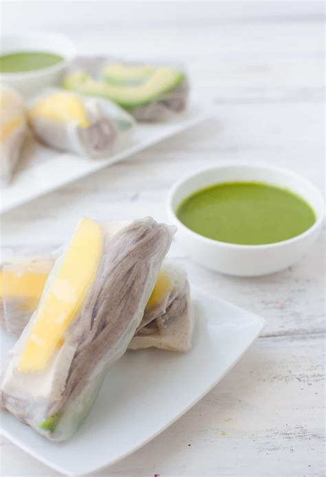 Mango Avocado Spring Rolls Recipe Delish Knowledge