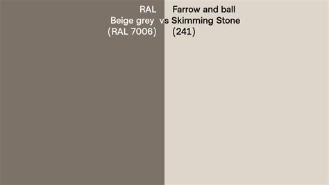 RAL Beige Grey RAL 7006 Vs Farrow And Ball Skimming Stone 241 Side