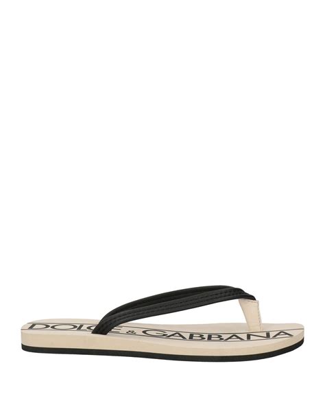 Dolce And Gabbana Thong Sandal Rubber In White For Men Lyst